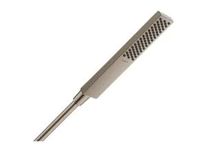 hansgrohe Pulsify E Stabhandbrause 100 - EcoSmart, brushed bronze - Handbrausen in kubischem Design mit innovativer PowderRain Technologie für ein erfrischendes Duschgefühl wie ein Sommerregen.