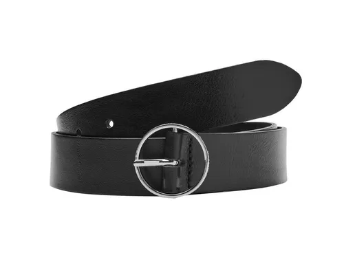 s.Oliver Ledergürtel Damen 90 cm - Eleganter schwarzer Leder Gürtel für Damen, ideal für jeden Anlass und verleiht Ihrem Outfit eine stilvolle Note.