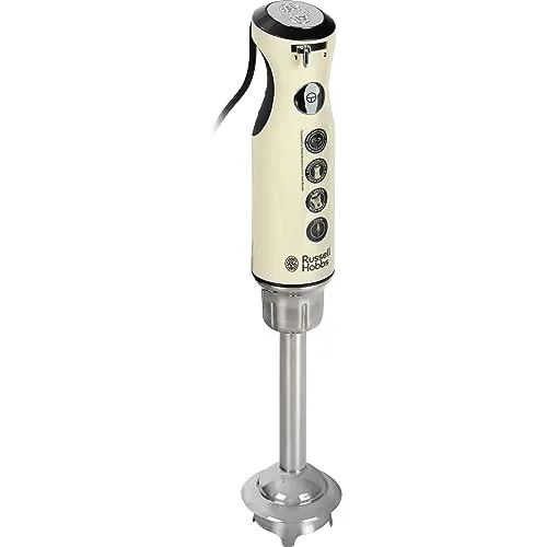 Russell Hobbs Stabmixer Pürierstab Retro Creme - 700 Watt, BPA-frei und mit Infinity-Mix-Technologie für gleichmäßige Mixergebnisse