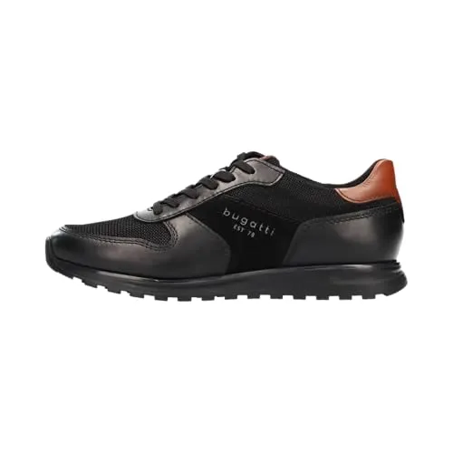 bugatti Herren Sneaker - Elegante Schnürer in Schwarz - Herren-Sneaker mit normaler Weite und Schnürsenkeln, ideal für stilvolle Freizeitlooks.