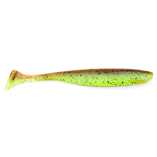 Keitech Easy Shiner 5,1/7,6/10,2/12,7/16,5/20,3cm Gummi Forelle Barsch Zander, Farbe:Green Pumpkin Chartreuse, Länge cm:12.7