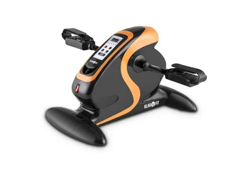 Klarfit Cycloony Beintrainer - Kompakter Pedaltrainer für Zuhause - Fahrradergometer mit 12 Geschwindigkeitsstufen, ideal für platzsparendes Training und Muskelaufbau, perfekt für Büro oder Zuhause.