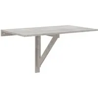 vidaXL Wand-Klapptisch Betongrau 100x60 cm - Esstisch mit klappbarem Design, ideal für kleine Räume; aus hochwertigem Holzwerkstoff, langlebig und feuchtigkeitsbeständig.