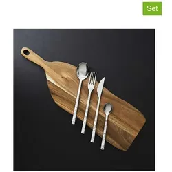 every ware 16tlg. Besteck-Set in Silber mit Marmor-Optik