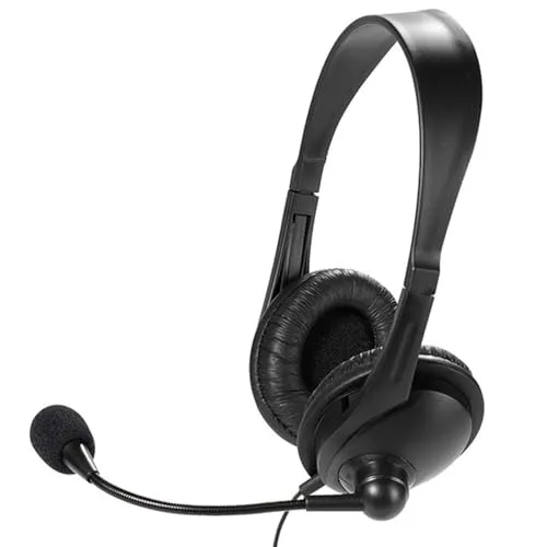 Vivanco IT-HS STEREO RC Stereo Headset mit Fernbedienung (Auf-Ohr, Lautstärkeregler) schwarz