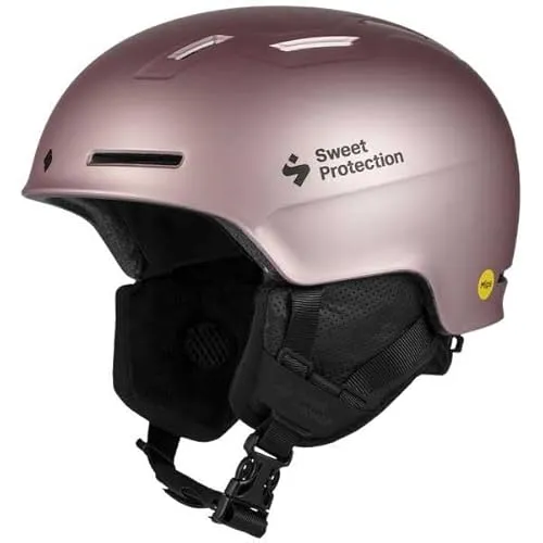 Sweet Protection Winder Mips Helmet JR rose gold metallic S-M - Kinder Skihelme mit MIPS-Technologie für sicheren Schutz bei Stürzen, leicht und komfortabel mit feuchtigkeitsableitendem Innenfutter und einfachem Turn-Dial-Verstellsystem.