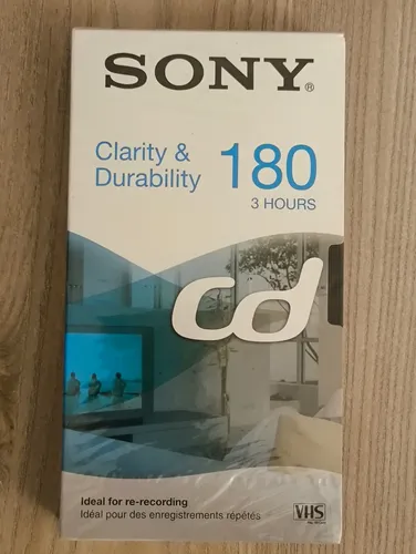 Sony E-180 CD VHS 180 3 Hours SP Clarity & Durability Videokassette