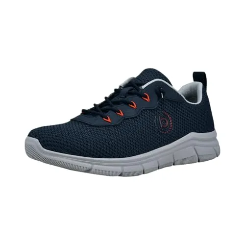 bugatti Schnürschuh blau 43 EU – Stilvoll und bequem - Schnürschuh in Größe 43 EU, dunkelblau, aus Synthetik mit textilem Innenmaterial. Ideal für lässige Outfits, bietet hohen Tragekomfort und eine Absatzhöhe von 2 cm.