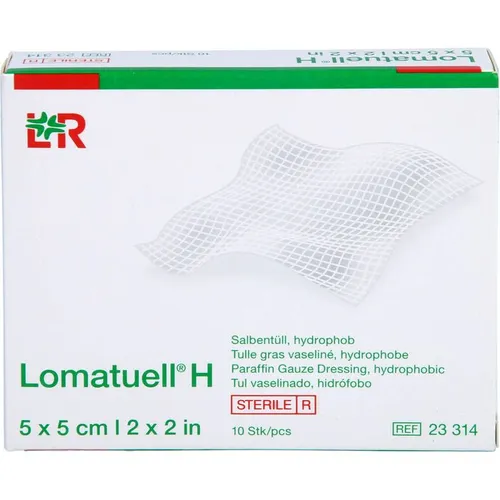 LOMATUELL H Salbentüll 5x5 cm steril 10 St.