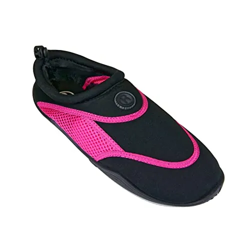 Rutscherlebnis Aqua-Schuhe schnelltrocknende Badeschuhe Unisex Wasserschuhe für Damen & Herren 36 Pink/Black