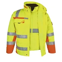 Winter Warnschutzparka 3in1 - XL - gelb/orange