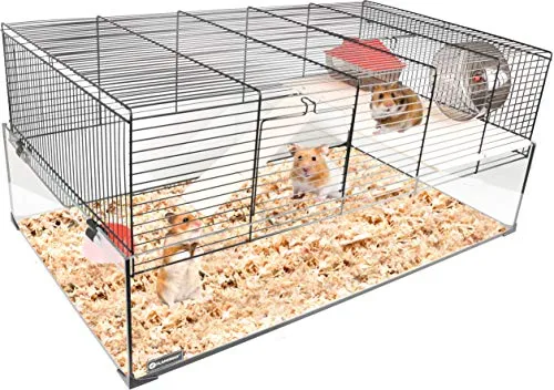 Flamingo Hamsterkäfig Vitru 3 - Extra geräumig und stabil für kleine Nager - Käfige & Laufställe für Kleintiere - Der Flamingo Vitru 3 bietet mit 78 × 48 × 34,5 cm viel Platz für Hamster und Mäuse, sorgt für optimale Belüftung und ist einfach zu reinigen.