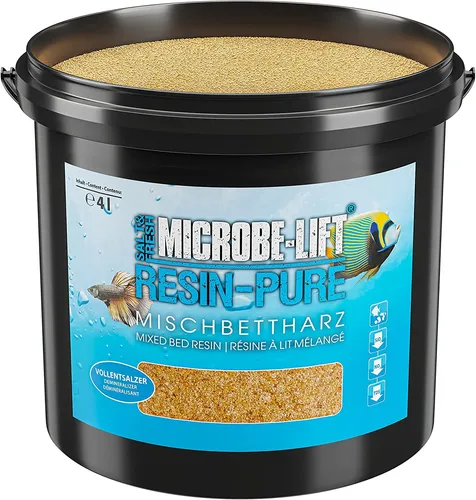 ARKA Resin Pure Mischbettharz 4 Liter Eimer - Hochwertiges Silikatfilter-Harz für alle Wasserarten, ideal zur Entsalzung und Filtration, optimal für Aquarien und Wasseraufbereitung.
