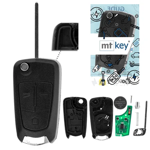 Tasten Funk Schlüssel 434MHZ für OPEL VECTRA C SIGNUM ZAFIRA B Klappschlüssel 3