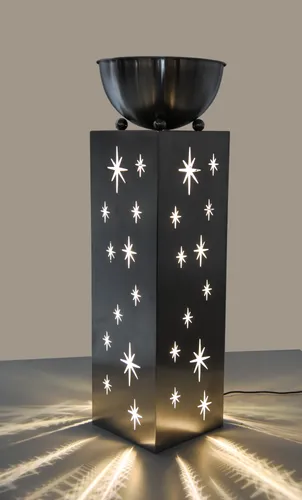 Gartensäule LED-Beleuchtung Edelstahl in silber von holz-wurm