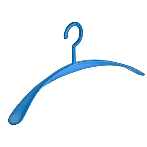 Stück Kleiderbügel Garderobenbügel Wing blau - 45 cm breit - breite Schulterauflagen - Kuststoffkleiderbügel - körpergeformt 1