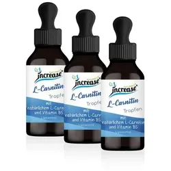 increase NATURALLY L-Carnitin Tropfen 4000mg, 180 ml – 3 für 2 - Hochwertige L-Carnitin Tropfen mit 4000 mg pro Tagesdosis. Ideal zur Unterstützung der Ernährung. Praktisch in der Anwendung und vielseitig kombinierbar.