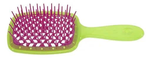 Jäneke Superbrush Small Bürste für Körper, grün, lockig, Fuchsia