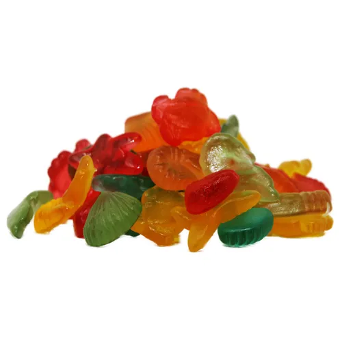 Fruchtgummi süße Meerestiere ohne Zucker 4fach sortiert 1000g