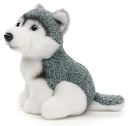 Uni-Toys - Plushie - Husky, sitzend - 12 cm (Höhe) - Plüsch-Hund - Plüschtier, Kuscheltier
