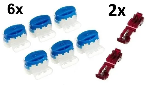 Kabel Verbinder + 2 Anschlussklemmen für Landroid Worx WR101 - WR113 - 3M 6