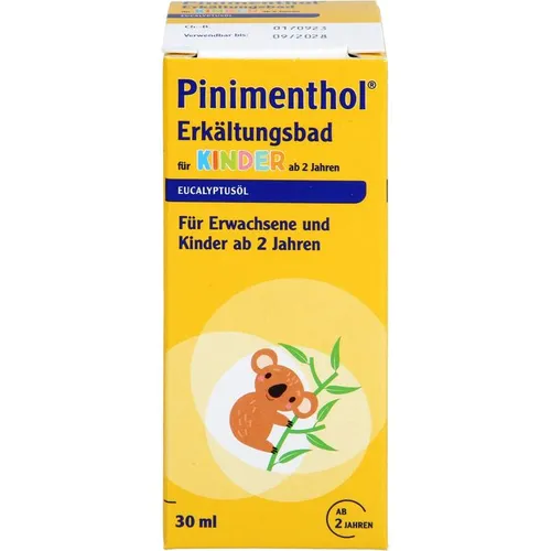 Dr. Willmar Schwabe PINIMENTHOL Erkältungsbad für Kinder ab 2 Jahren - Arzneimittel zur Befreiung der Atmung, lindert Husten und Erkältungsbeschwerden mit Eucalyptus für eine wohltuende Wirkung.