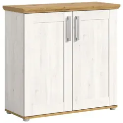 xonox.home Garderobe Verona - Flurkommode in Sibiu Lärche Nb. mit Artisan Eiche Absetzung - Kommode & Sideboard: Praktische Stauraummöbel mit 2 Türen und zeitlosem Design für stilvolle Raumgestaltung. Pflegeleicht und nachhaltig produziert – ideal für Flur oder Wohnzimmer.