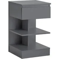 SoBuy Nachttisch FBT49, Beistelltisch mit Schublade - Nachtkonsolen mit pflegeleichter Oberfläche und variablen Einlegeböden, ideal für Schlafzimmer und moderne Einrichtungslösungen.