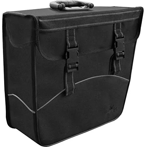 Greenlands Fahrradtasche Packtasche Einkaufstasche Shoppingtasche schwarz (Rechts)