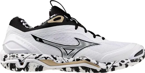 Mizuno Wave Stealth 6 Kakizome Indoor-Sportschuhe - Ultimative Dämpfung und Stabilität - Hallenschuhe mit Kunstleder- und Mesh-Obermaterial für optimale Passform und Stabilität. Die griffige Sohle sorgt für besten Halt während des Spiels.