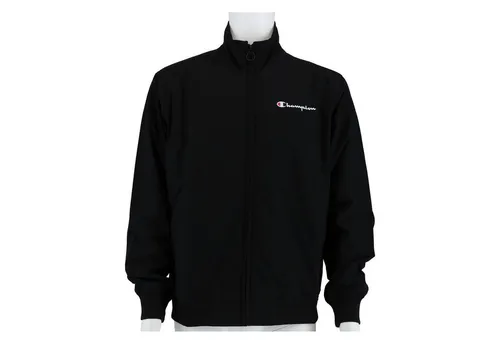 Champion Übergangsjacke schwarz Herren, Größe: L - Funktionsjacke mit durchgehendem Reißverschluss und gerippten Ärmeln, ideal für Alltag und Freizeit. Perfekt kombinierbar mit Jeans oder Jogginghose, leicht und komfortabel.