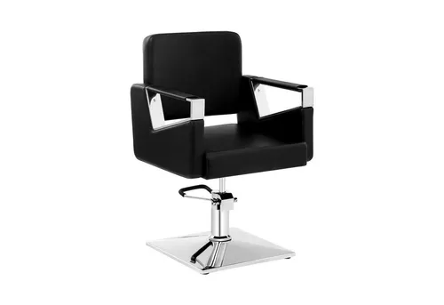 Physa Armlehnstuhl Friseurstuhl Hydraulisch - Friseurstuhl mit hydraulischer Verstellung, max. Belastbarkeit 200 kg, ideal für Friseursalons und Kosmetikstudios, schwarz und stilvoll.