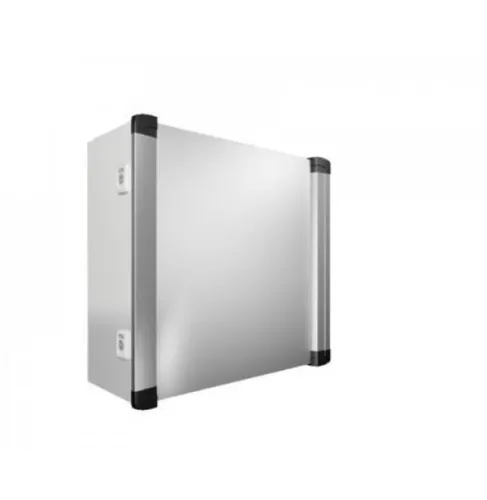 Rittal AX 6315.450 Installations-Gehäuse - Gehäuse aus Stahlblech mit Aluminium-Frontplatte, flexibler Servicezugang und optionale Tragarmanschlüsse für vielseitige Anwendungen.