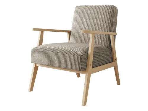 Mirjan24 Wikez Cord Sessel - Ohren- & Armlehnensessel mit hochelastischer Schaumstoffsitzfläche und Buchenholzfüßen, ideal für ein gemütliches Wohnzimmer-Ambiente.