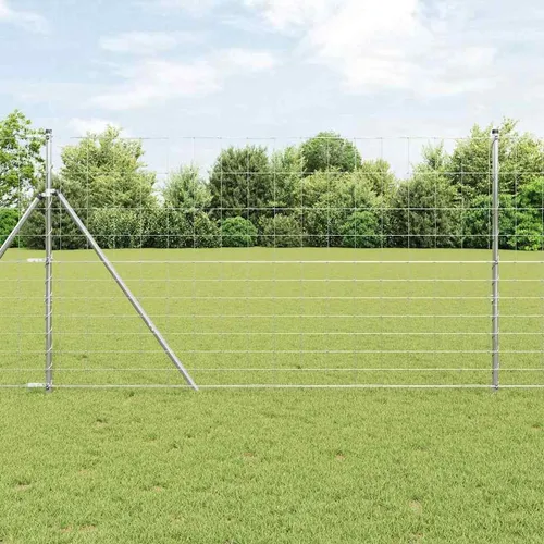 vidaXL Feldzaun 1,4x10 m aus verzinktem Stahl - Robuster Gartenzaun aus verzinktem Stahl, ideal für die Einzäunung von Gärten und Höfen. UV-beständig und wetterfest, sorgt er für Sicherheit und Langlebigkeit im Außenbereich.
