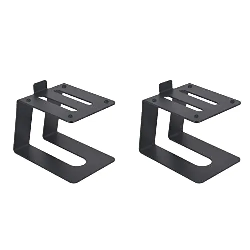 TOOSOAR Paar Desktop Boxenständer, Lautsprecherständer, Für Kleine, Mittlere Computer Speaker Stand, Ideal für Studio Monitore am Schreibtisch, Tonstudio oder Dj Tisch Schwarz