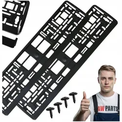 Universal-kennzeichenhalter, Schwarzer Rahmen Mit 20-mm-streifen-set