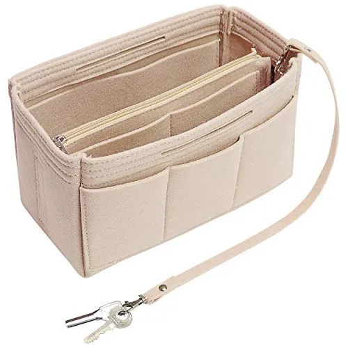 Soyizom Filz Handtasche Liner, Fits Speedy 25-40, Neverfull (Beige, Large)