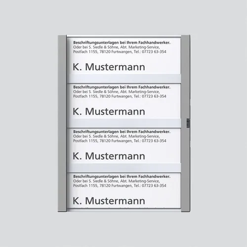 Siedle&Söhne Namensschild titan-met kpl 200029048-00 von Siedle&Söhne Namensschild Erweiterungskomponente
