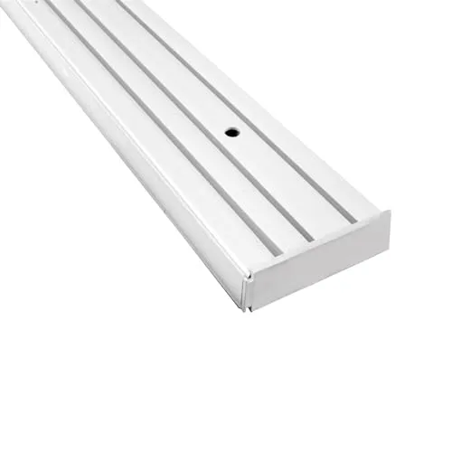 SN Deco - Vorhangschiene SH Set 3-läufig, Gardinenschiene, vorgebohrt, Komplettes Zubehör und Röllchen (weiß, 120 cm)