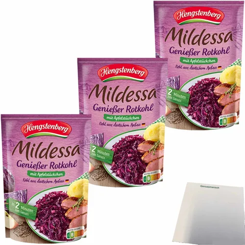 Mildessa Genießer Rotkohl mit Apfelstückchen 3er Pack 3x400g Beutel usy Block
