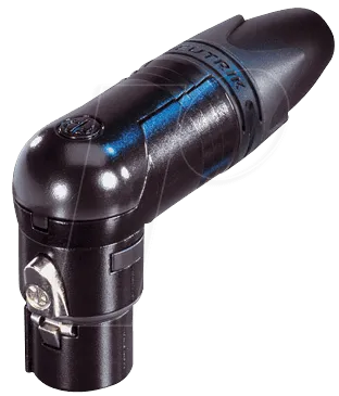 NEUTRIK NC3FRX-B - XLR-Winkelkabelbuchse, 3-polig, Gold, schwarz