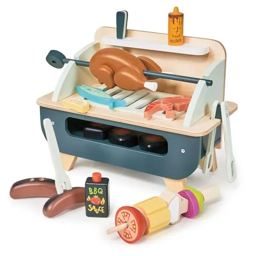 Holzgrill Spielset (2024) von TENDERLEAFTOYS - Action- & Spielfiguren Spielsets, fördert kreatives Rollenspiel und soziale Interaktion für Kinder.