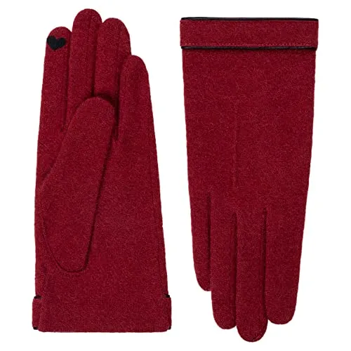 Roeckl Damen Leather Piping Touch Handschuh in Classic Red, Größe 7.5 - Elegante Strickhandschuhe mit Touch-Funktion, ideal für kalte Tage. Sie kombinieren Stil und Funktionalität und sind perfekt für den Alltag.