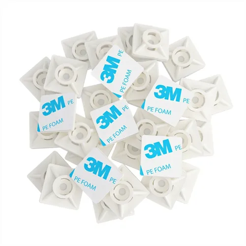 Klebesockel für Kabelbinder 19 mm x 19mm Montagesockel Kabelschelle 200 Stück