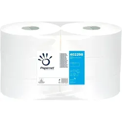 Toilettenpapier Großrolle 2-lagig 250 m - 6 Rollen - Hochwertiges Toilettenpapier in Großrollen, 2-lagig mit insgesamt 810 Blättern. Ideal für vielbeschäftigte Haushalte oder Unternehmen - langlebig und komfortabel.