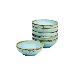 Creatable Dipschalenset Pastellblau 6-teilig - Essen & Trinken, elegantes 6-teiliges Keramikset in Pastellblau, ideal für stilvolle Dips und Snacks bei jeder Gelegenheit.