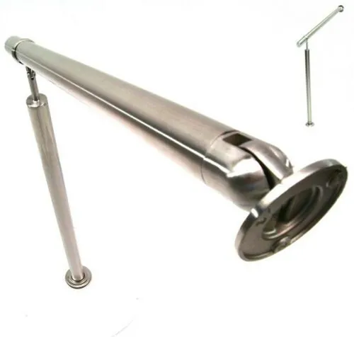 Apex Edelstahl Treppengeländer 100 cm Handlauf - Robustes Edelstahl-Handlaufgeländer, ideal für Innen- und Außenbereich. Mit verstellbarem Winkel für jede Treppenneigung, stabil und modern im Design. Inkl. Rosetten für einen sauberen Abschluss.