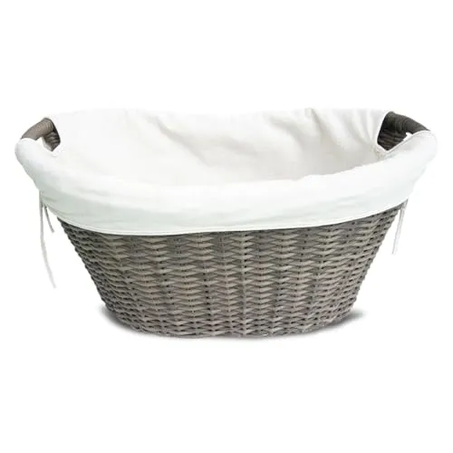 HABAU Feuerholzkorb mit waschbarem Stoffeinsatz - Aschesauger und Holzkorb in einem, extrem robust mit pulverbeschichtetem Metallrahmen, ideal für die einfache Aufbewahrung und den Transport von Holz und Pellets.