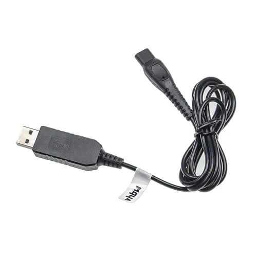 vhbw USB-Ladekabel kompatibel mit Philips Rasierer HQ7360/17, HQ7363/17, HQ7380/16, HQ7380/17 Rasierer